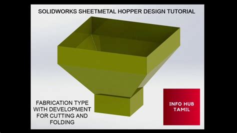 hopper sheet metal|solidworks sheet metal hopper.